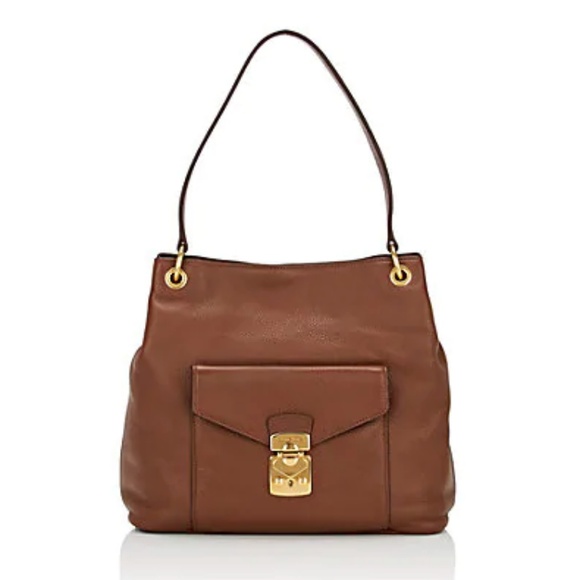 miu miu leather shoulder bag